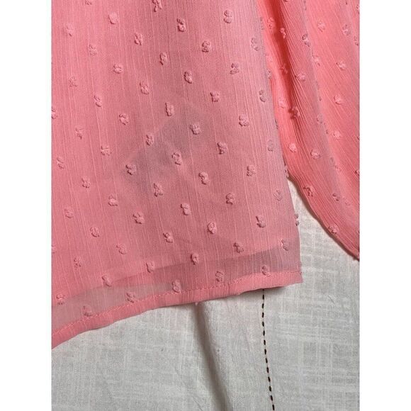 J. Crew Clip-dot smocked top Item BO348 Size XS Pink Original Price $90    Ee - Picture 6 of 8